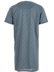 Lucky Nachthemd Kurzarm Blau/Hellblau/Grau