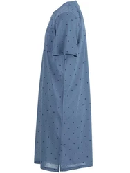 Lucky Nachthemd Kurzarm Blau/Hellblau/Grau