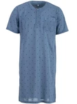 Lucky Nachthemd Kurzarm Blau/Hellblau/Grau