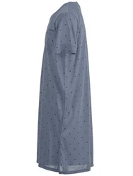 Lucky Nachthemd Kurzarm Grau/Blau
