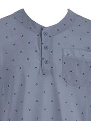 Lucky Nachthemd Kurzarm Grau/Blau