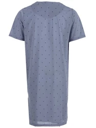 Lucky Nachthemd Kurzarm Grau/Blau