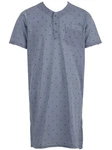 Lucky Nachthemd Kurzarm Grau/Blau