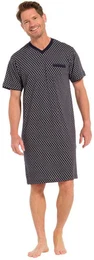 Nachthemd Herren Schlafshirt mit kurzem Arm (1-tlg) Modisches Design