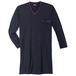 Nachthemd Groe Gren Herren Nachthemd langer Arm navy