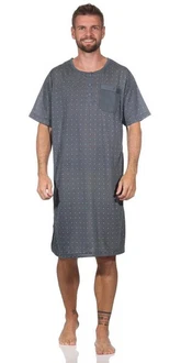 EloModa Nachthemd Herren Sommer Sleepshirt