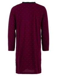 Henry Terre Nachthemd Langarm Dunkelrot/Bordeaux/Rosa/Lila