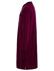 Henry Terre Nachthemd Langarm Dunkelrot/Bordeaux/Rosa/Lila