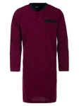 Henry Terre Nachthemd Langarm Dunkelrot/Bordeaux/Rosa/Lila