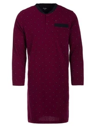Henry Terre Nachthemd Langarm Dunkelrot/Bordeaux/Rosa/Lila