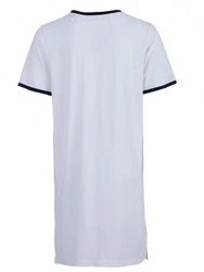 Henry Terre Nachthemd Kurzarm Dunkelblau/Weiß/Creme