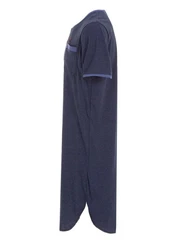 Henry Terre Nachthemd Kurzarm Dunkelblau/Blau