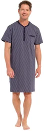 Nachthemd Herren Schlafshirt mit kurzem Arm (1-tlg) Baumwolle
