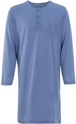 Lucky Nachthemd Langarm Blau/Grau/Hellblau