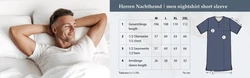 Lucky Nachthemd Kurzarm Blau/Hellblau