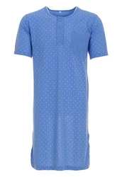Lucky Nachthemd Kurzarm Blau/Hellblau