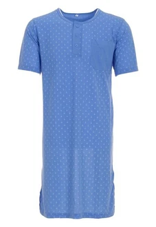 Lucky Nachthemd Kurzarm Blau/Hellblau