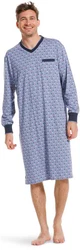 Pastunette Nachthemd Herren Fliederfarben/Blau/Dunkelblau