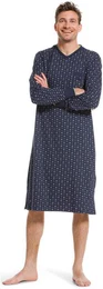 Nachthemd Herren Nachthemd mit langem Arm (1-tlg) Baumwolle