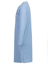 Henry Terre Nachthemd Langarm Blau/Lila/Hellblau/Dunkelblau