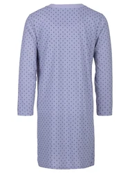 Henry Terre Nachthemd Langarm Dunkelblau/Lila/Blau