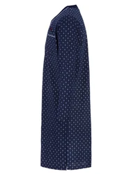 Henry Terre Nachthemd Langarm Dunkelblau/Blau