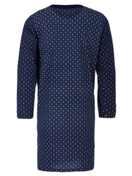Henry Terre Nachthemd Langarm Dunkelblau/Blau