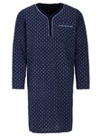 Henry Terre Nachthemd Langarm Dunkelblau/Blau