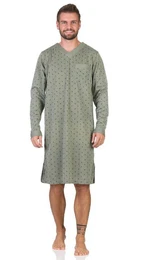 Nachthemd Herren Nachthemd mit langen rmeln und V-Ausschnitt, Gr. M L XL 2XL (1-tlg)