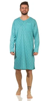 EloModa Nachthemd Herren Langarm Sleepshirt (1-tlg) EloModa Nachthemd Herren Langarm Sleepshirt (1-tlg)