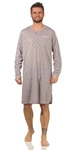 EloModa Nachthemd Herren Langarm Sleepshirt (1-tlg) Lila/Grau/Khaki
