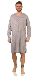 Nachthemd Herren Nachthemd langarm Sleepshirt, M L XL 2XL (1-tlg)