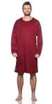 EloModa Herren Nachthemd Langarm Sleepshirt (1-tlg) Dunkelrot/Rot/Bordeaux