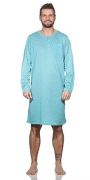 Nachthemd Herren Nachthemd langarm Sleepshirt, Gr. M L XL 2XL (1-tlg)