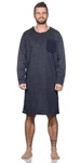 EloModa Herren Nachthemd Langarm Sleepshirt (1-tlg) Dunkelblau/Lila/Blau/Hellblau