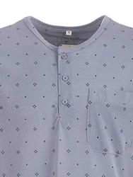 Lucky Nachthemd Kurzarm Grau/Lila/Blau/Fliederfarben