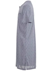 Lucky Nachthemd Kurzarm Grau/Lila/Blau/Fliederfarben