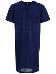 Lucky Nachthemd Kurzarm Dunkelblau/Blau