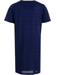 Lucky Nachthemd Kurzarm Dunkelblau/Blau