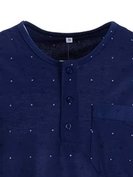 Lucky Nachthemd Kurzarm Dunkelblau/Blau