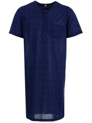Lucky Nachthemd Kurzarm Dunkelblau/Blau