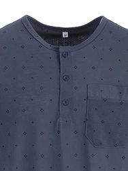 Lucky Nachthemd Kurzarm Dunkelblau/Grau/Blau