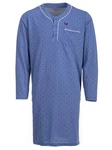 Henry Terre Nachthemd Langarm Blau/Hellblau/Fliederfarben