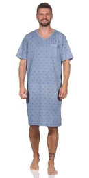 Nachthemd Herren Nachthemd Sommer Sleepshirt, Gr. M : XL 2XL (1-tlg)
