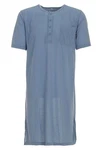 Lucky Nachthemd Kurzarm Blau/Grau/Hellblau