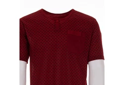 Lucky Nachthemd Kurzarm Dunkelrot/Bordeaux/Rot