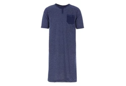 Lucky Nachthemd Kurzarm Dunkelblau/Blau/Lila