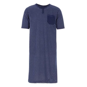 Lucky Nachthemd Kurzarm Dunkelblau/Blau/Lila