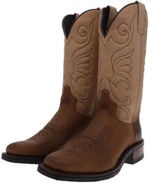 11599 RETRO Braun Cowboystiefel Rahmengenhte Westernstiefel
