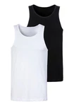 John Devin Tanktop (Packung, 2-tlg) Weiß/Schwarz/Dunkelblau/Dunkelgrau/Creme